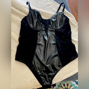 Torrid Pleather and Lace Bodysuit